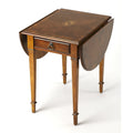 Tavolino con ante a ribalta Pembroke, 1 posto, Marrone/Grigio/Beige