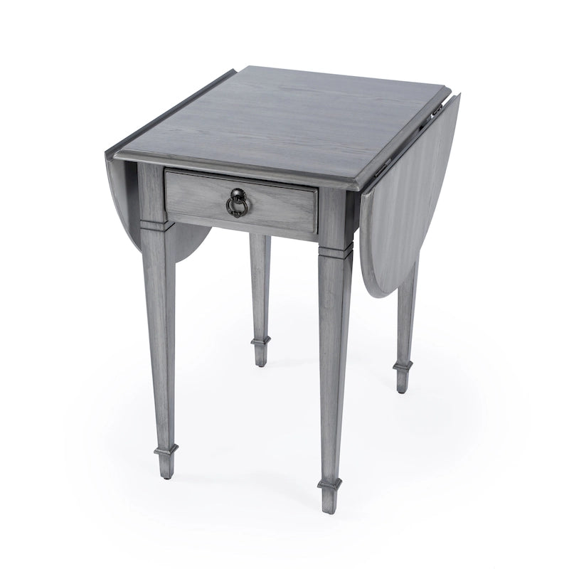 Tavolino con ante a ribalta Pembroke, 1 posto, Marrone/Grigio/Beige