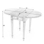 Tavolino con ante a ribalta Pembroke, 1 posto, Marrone/Grigio/Beige