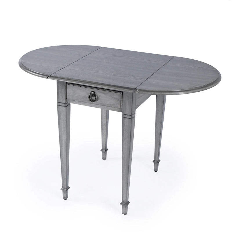 Tavolino con ante a ribalta Pembroke, 1 posto, Marrone/Grigio/Beige