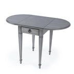 Tavolino con ante a ribalta Pembroke, 1 posto, Marrone/Grigio/Beige