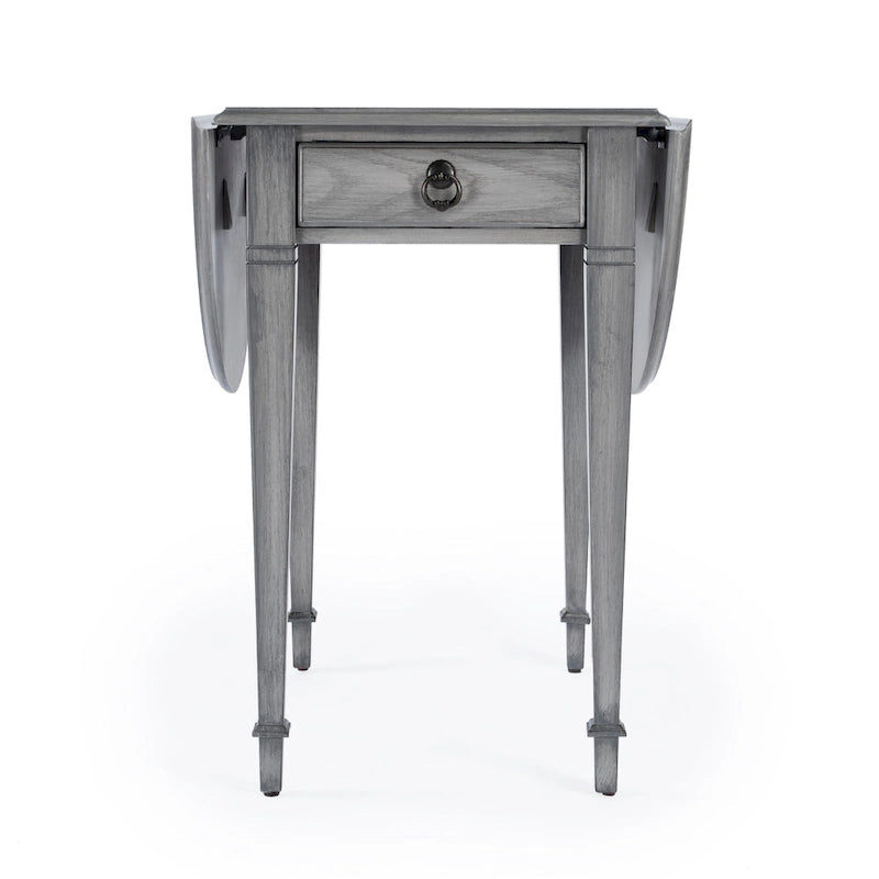 Tavolino con ante a ribalta Pembroke, 1 posto, Marrone/Grigio/Beige