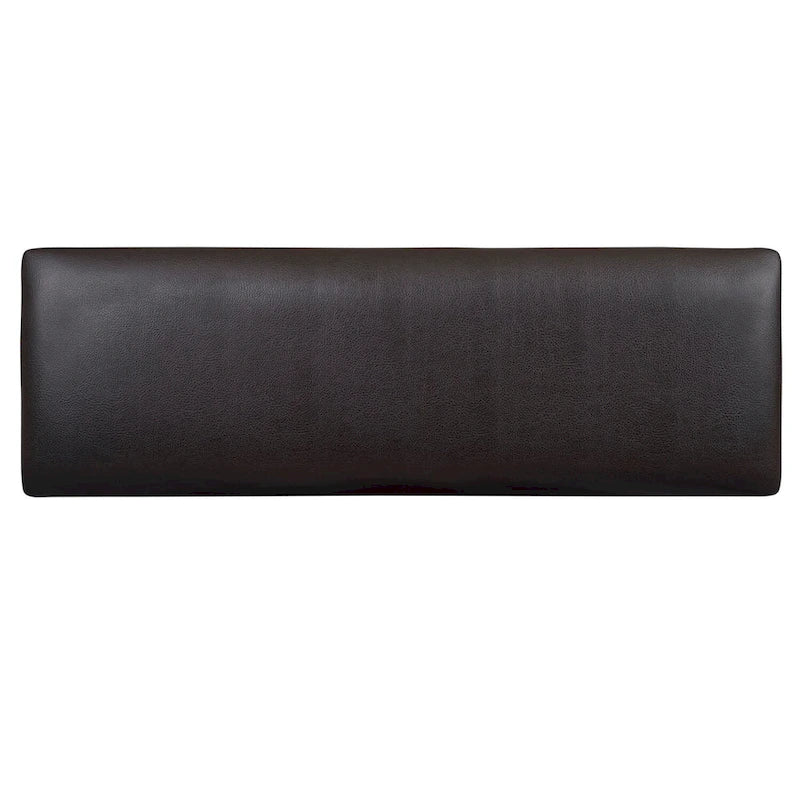 Panca da banco rivestita in espresso scuro e grigio, 1 posto