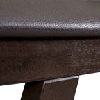 Panca da banco rivestita in espresso scuro e grigio, 1 posto