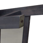 Panca da banco rivestita in espresso scuro e grigio, 1 posto