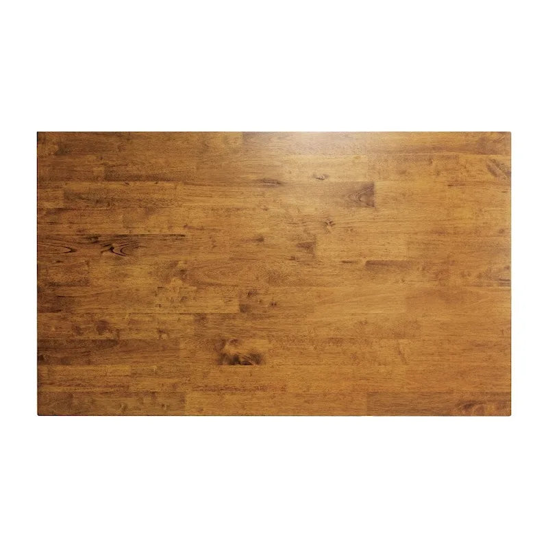 Tavolo da Pranzo con Base a Cavalletto in Legno Massello, 3 Colori, 6 Posti a Sedere