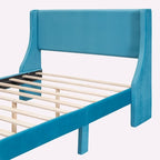 Letto contenitore imbottito in velluto a grandezza naturale con cassetto - Blu / Rosa / Beige / Grigio, 2 persone