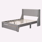 Letto contenitore imbottito in velluto a grandezza naturale con cassetto - Blu / Rosa / Beige / Grigio, 2 persone