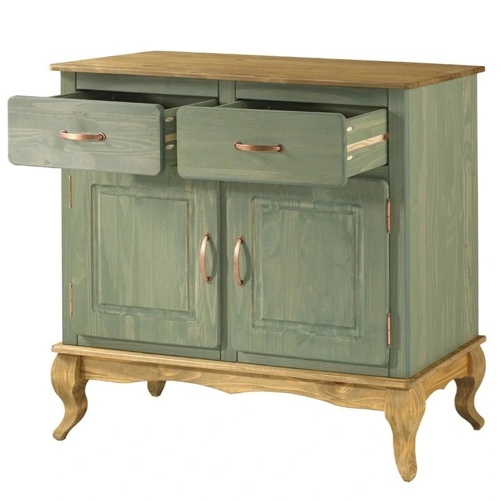 Groene houten buffetkast