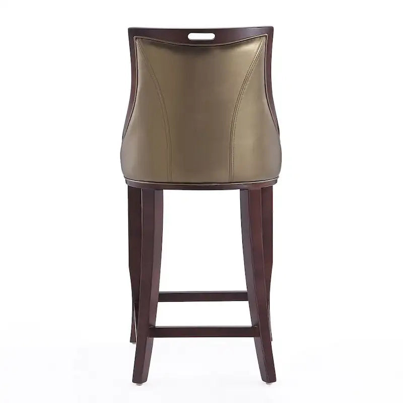 Sgabello da bar con schienale finitura noce, set da 3 (Bianco perla / Bronzo / Crema / Grigio ciottolo / Grigio chiaro)