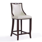 Sgabello da bar con schienale finitura noce, set da 3 (Bianco perla / Bronzo / Crema / Grigio ciottolo / Grigio chiaro)