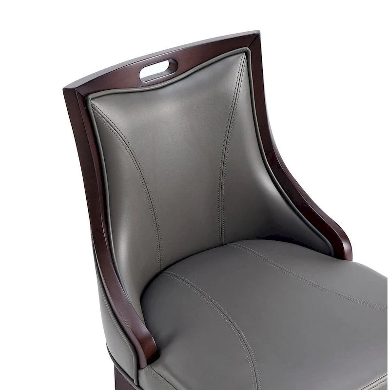 Sgabello da bar con schienale finitura noce, set da 3 (Bianco perla / Bronzo / Crema / Grigio ciottolo / Grigio chiaro)