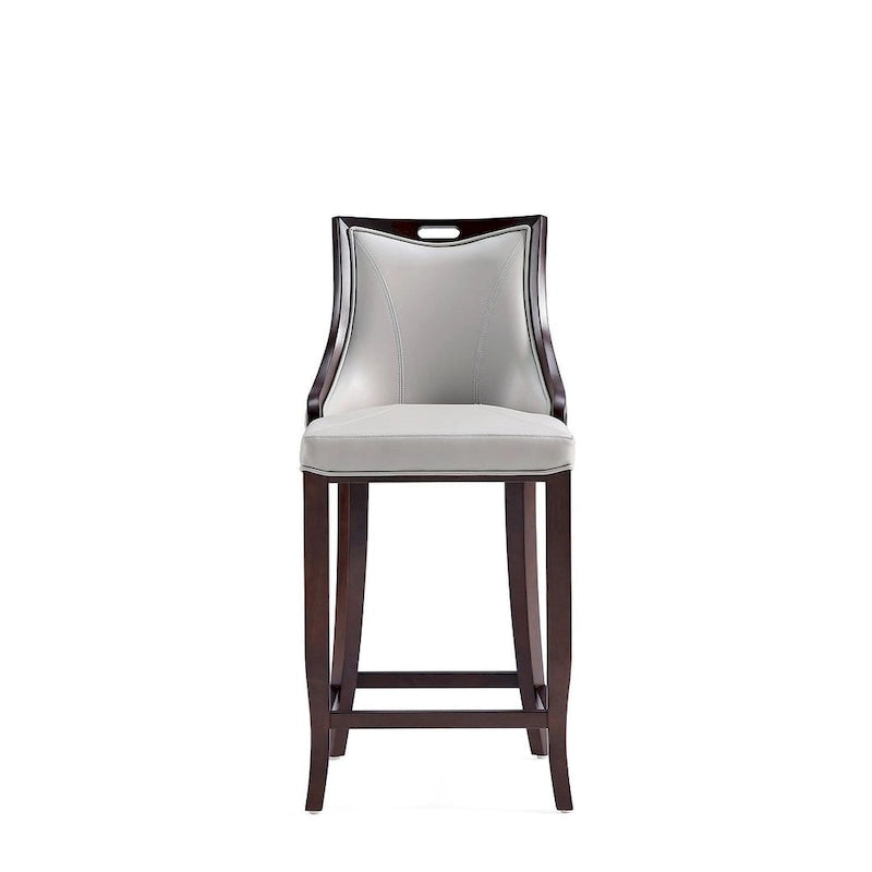 Sgabello da bar con schienale finitura noce, set da 3 (Bianco perla / Bronzo / Crema / Grigio ciottolo / Grigio chiaro)