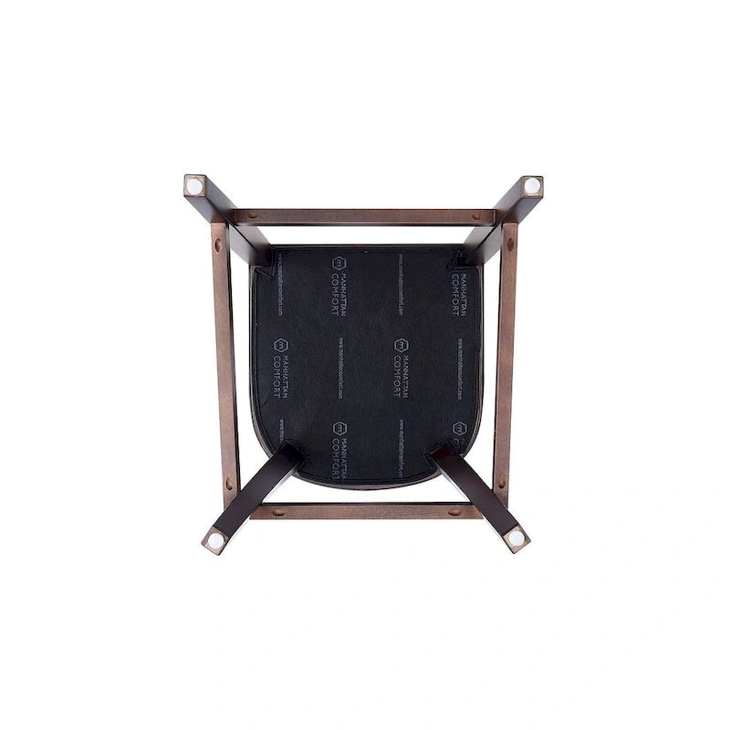 Sgabello da bar con schienale finitura noce, set da 3 (Bianco perla / Bronzo / Crema / Grigio ciottolo / Grigio chiaro)