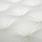 Pouf da cocktail trapuntato con gonna plissettata – Blu notte / Bianco antico, 1 posto
