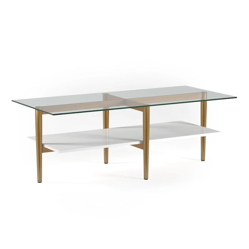 Tavolino da Caffè Mid-Century in Ottone / Bronzo Annerito / Finto Marmo Ottone
