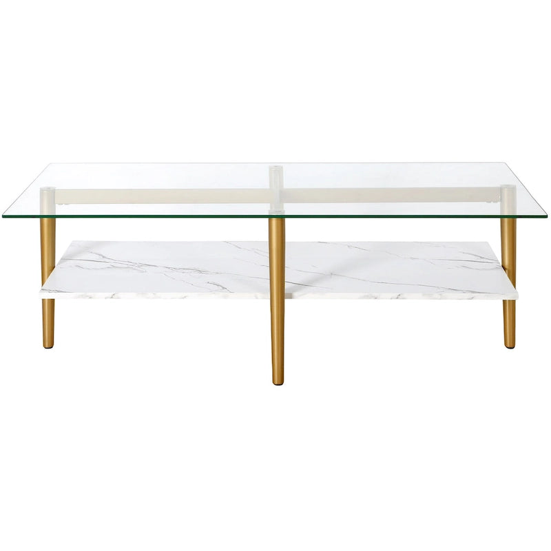 Tavolino da Caffè Mid-Century in Ottone / Bronzo Annerito / Finto Marmo Ottone