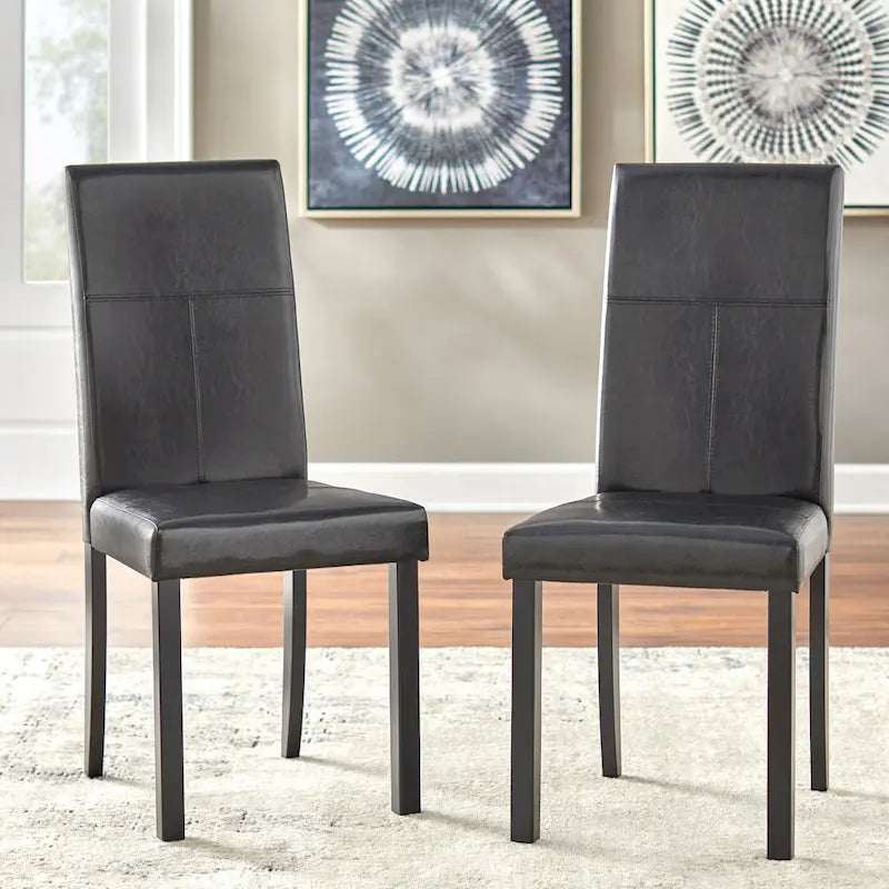 Sedia da pranzo Parson, similpelle, set da 2