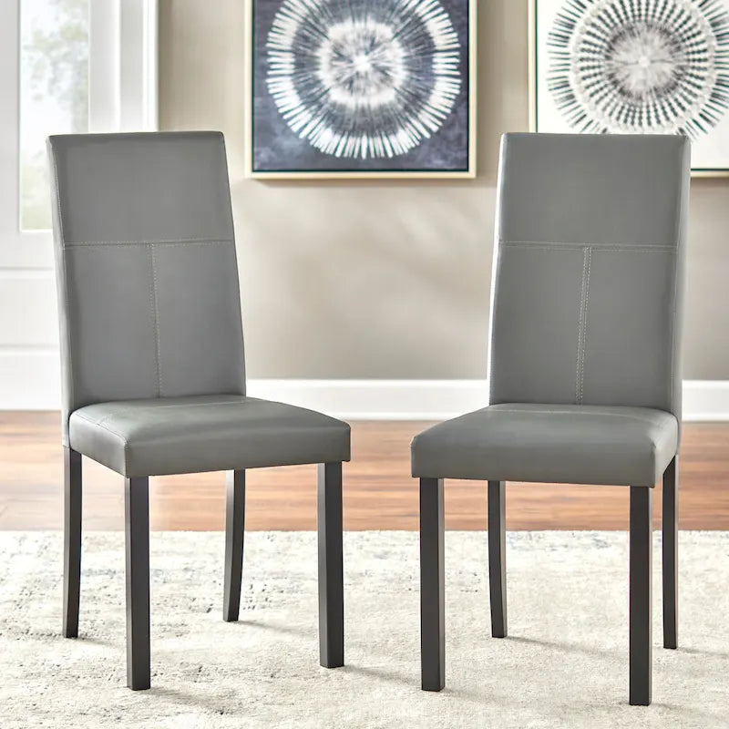 Sedia da pranzo Parson, similpelle, set da 2