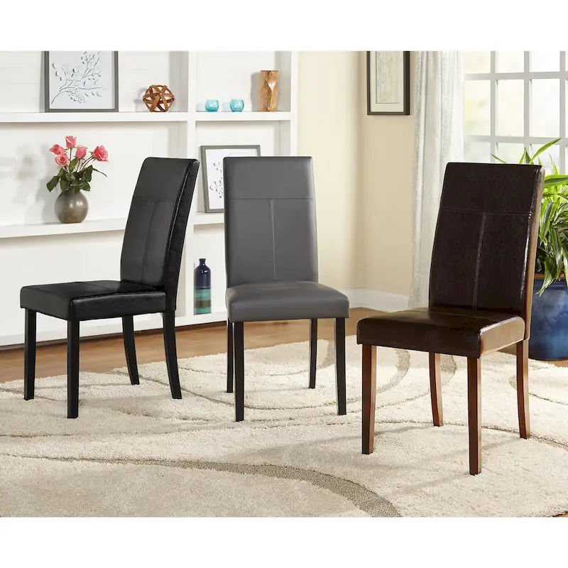 Sedia da pranzo Parson, similpelle, set da 2