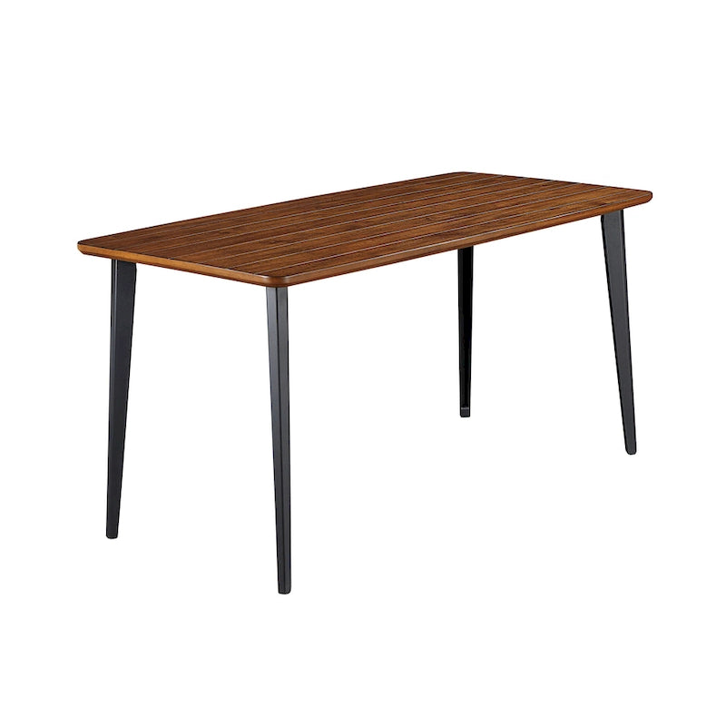 Tavolo da pranzo moderno metà secolo rovere grigio / scuro – Posti fino a 6