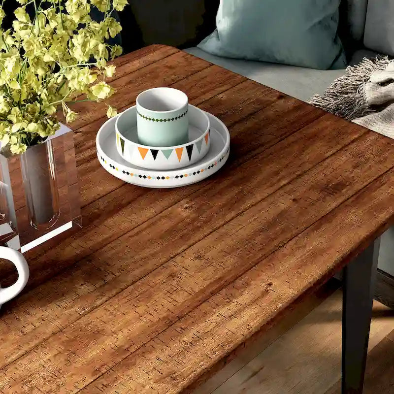 Tavolo da pranzo moderno metà secolo rovere grigio / scuro – Posti fino a 6