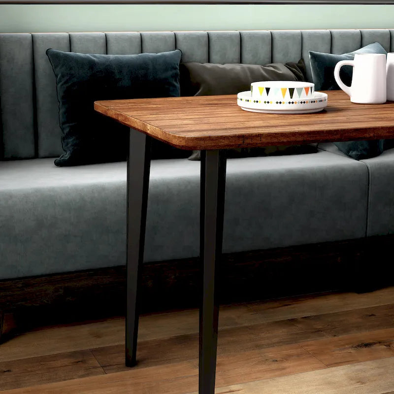 Tavolo da pranzo moderno metà secolo rovere grigio / scuro – Posti fino a 6