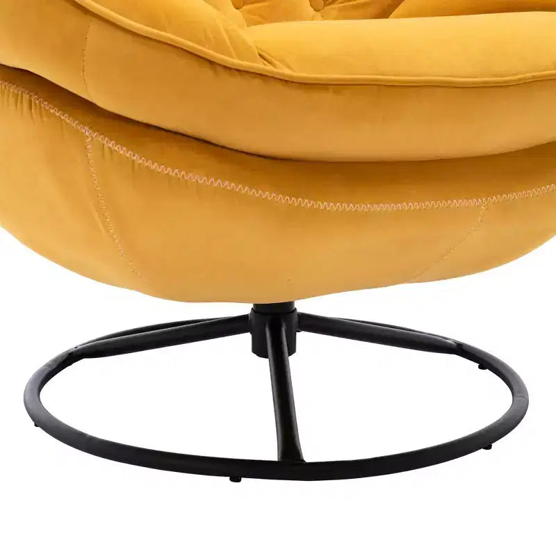 Okak fluwelen fauteuil met voetenbankje, moderne armloze woonkamerstoel in mid-centurystijl, zachte comfortabele stoel om tv te kijken en te gamen