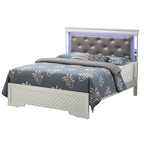 Letto matrimoniale, Argento Champagne / Nero Metallizzato, Per 1-2 Persone