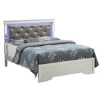 Letto matrimoniale, Argento Champagne / Nero Metallizzato, Per 1-2 Persone