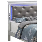 Letto matrimoniale, Argento Champagne / Nero Metallizzato, Per 1-2 Persone