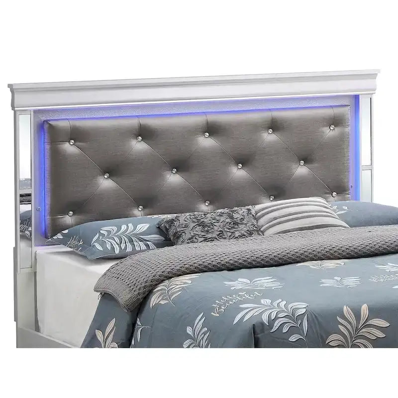 Letto matrimoniale, Argento Champagne / Nero Metallizzato, Per 1-2 Persone