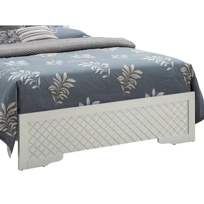 Letto matrimoniale, Argento Champagne / Nero Metallizzato, Per 1-2 Persone