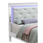 Letto matrimoniale, Argento Champagne / Nero Metallizzato, Per 1-2 Persone