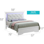 Letto matrimoniale, Argento Champagne / Nero Metallizzato, Per 1-2 Persone