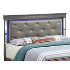 Letto matrimoniale, Argento Champagne / Nero Metallizzato, Per 1-2 Persone