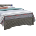Letto matrimoniale, Argento Champagne / Nero Metallizzato, Per 1-2 Persone
