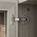 Mobile TV con Vetrina in Legno Grigio
