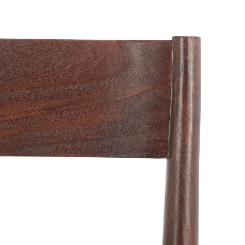 Sedia da pranzo in pelle color Cognac / Nera / Bianca, schienale aperto, set da 2