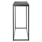 Consolle in stile Parsons con ripiano in marmo grigio e gambe nere