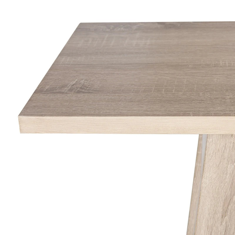 Consolle gambe divaricate Bianco/Rovere, 1 persona
