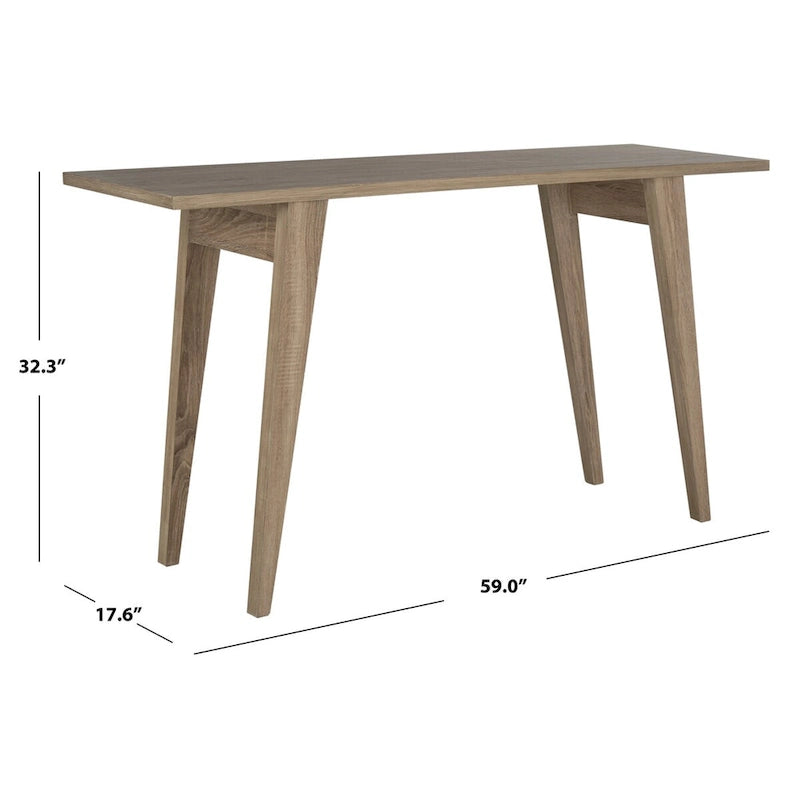 Consolle gambe divaricate Bianco/Rovere, 1 persona