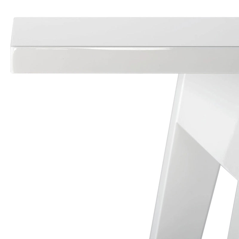 Consolle gambe divaricate Bianco/Rovere, 1 persona