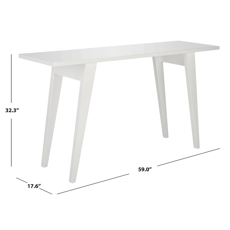 Consolle gambe divaricate Bianco/Rovere, 1 persona