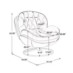 Okak fluwelen fauteuil met voetenbankje, moderne armloze woonkamerstoel in mid-centurystijl, zachte comfortabele stoel om tv te kijken en te gamen