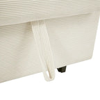 Divano Letto Estraibile, Divanetto Convertibile, Azzurro / Grigio Scuro / Beige, 2 Posti