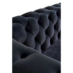 Divano in velluto trapuntato, 222 cm, 3 posti — Arancione / Nero / Verde / Verde Menta / Beige / Blu