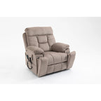 Poltrona reclinabile elettrica Brown/Caffè con massaggio e riscaldamento, doppio motore, monoposto, 180 kg