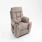 Poltrona reclinabile elettrica Brown/Caffè con massaggio e riscaldamento, doppio motore, monoposto, 180 kg