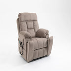 Poltrona reclinabile elettrica Brown/Caffè con massaggio e riscaldamento, doppio motore, monoposto, 180 kg